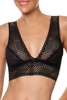 graphic bralette in black