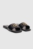 women's ria slide monogram sandal in black