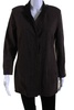 women's long sleeves lined button up herringbone jacket brown