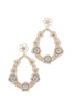 women's floral post drop earring