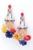 women's flower rhinestone earring