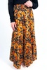 nour metallic maxi skirt in tiger eye