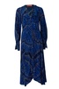 maxi blue dress with dotted print