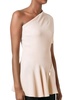 one shoulder top in pink