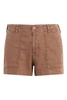 utility tab trouser shorts in sahara brown