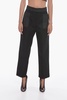 nylon worker high-waisted pants with cargo pockets