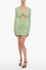 long sleeved mini dress with cut-out details
