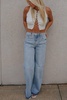 the franklin wide leg jeans in warm celebration pant