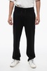 regular fit single-pleat sweat pants