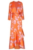 heliconia maxi dress in orange ginko print