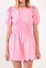 scallop detail mini dress in pink