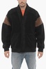 fleeced two-tone kimono sweatshirt