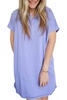 christy comfy polo tee dress in purple