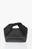 leather midi twister handbag embellished with rhinestones