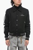 twill wool bones bomber jacket with patches