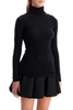 mohair sweater with embossed buttons and
