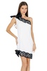 zeena one shoulder lace mini dress