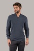 melange indigo quarter zip