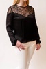 fern blouse in black