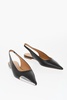 leather point toe slingback ballet flats