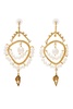 beaded chandelier earrings in pearl