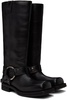 Leather biker boots