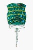 Ayana printed ruched crop top