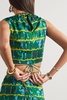 Ayana printed ruched crop top