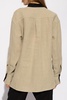 FERRAGAMO Linen top with a stand-up collar