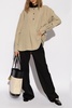 FERRAGAMO Linen top with a stand-up collar