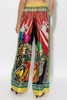 Dolce & Gabbana Silk trousers with Caretto pattern