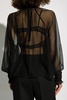 Smocked Neck Chiffon Blouse