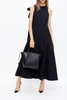 Heart suede and patent leather pumps