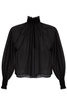 Smocked Neck Chiffon Blouse