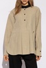 FERRAGAMO Linen top with a stand-up collar