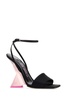 Black satin Cheope sandals