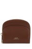 A.P.C. Women Brown Leather Card Holder