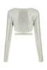 Embellished viscose blend top