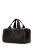 Dark brown nappa leather small travel bag