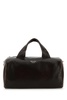 Dark brown nappa leather small travel bag