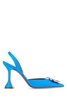 Turquoise satin Begum pumps