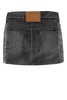 Embellished denim mini skirt