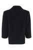 Saint Laurent Women Navy Blue Wool Oversize Coat
