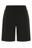 Black Cotton Bermuda Shorts