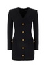 Black wool mini dress