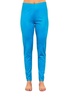 microfiber leather high-waisted pant in turquoise