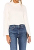 easy turtleneck fleece top in winter white