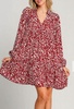 mediterranean dress in wine