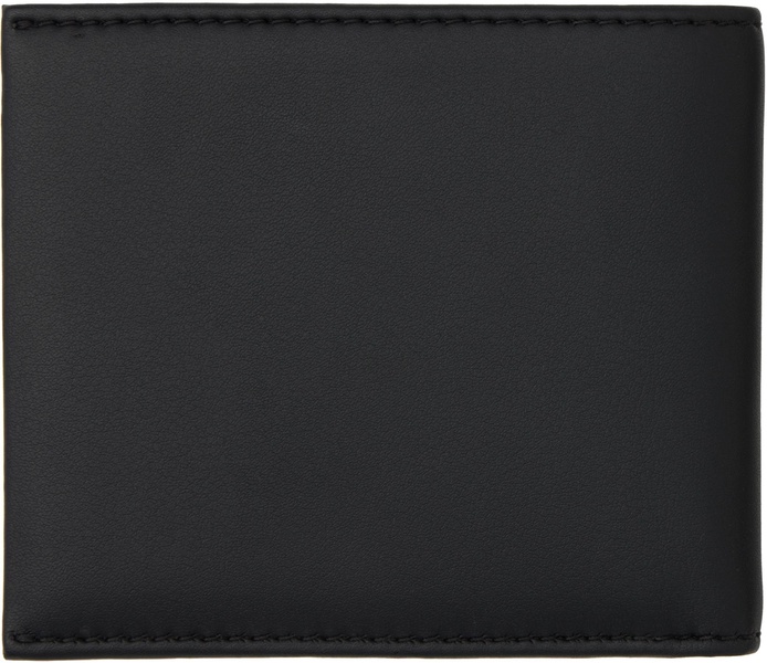 Black Faux-Leather Logo Wallet