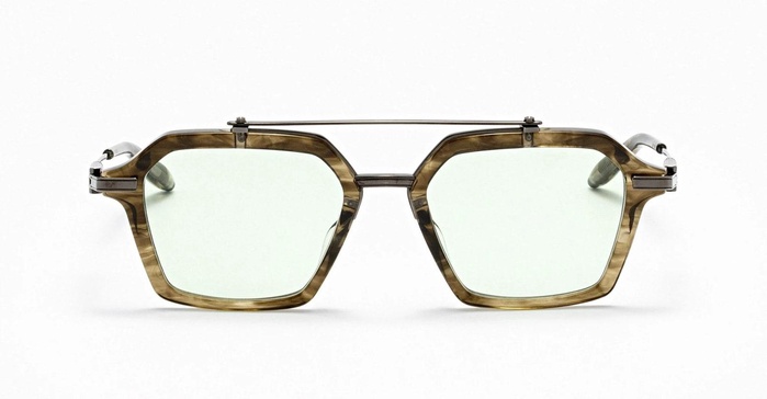 Akari - Green Tortoise / Black Rhodium Glasses